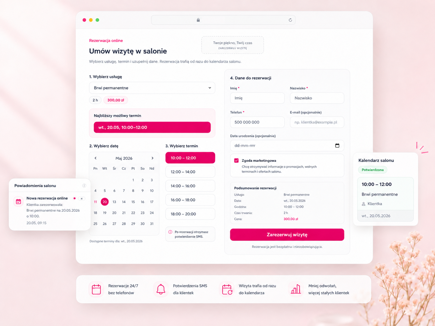 Rezerwacje online w BelleNote
